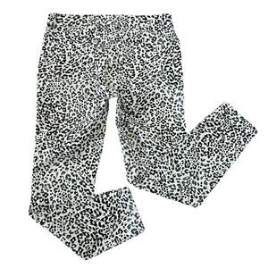 Size 10 Tommy Bahama Ella Twill high Rise Ankle Pants Jeans Coconut Animal Print